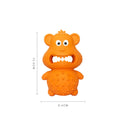 Green natural rubber dog chew toy for aggressive chewers with treat-filling hole