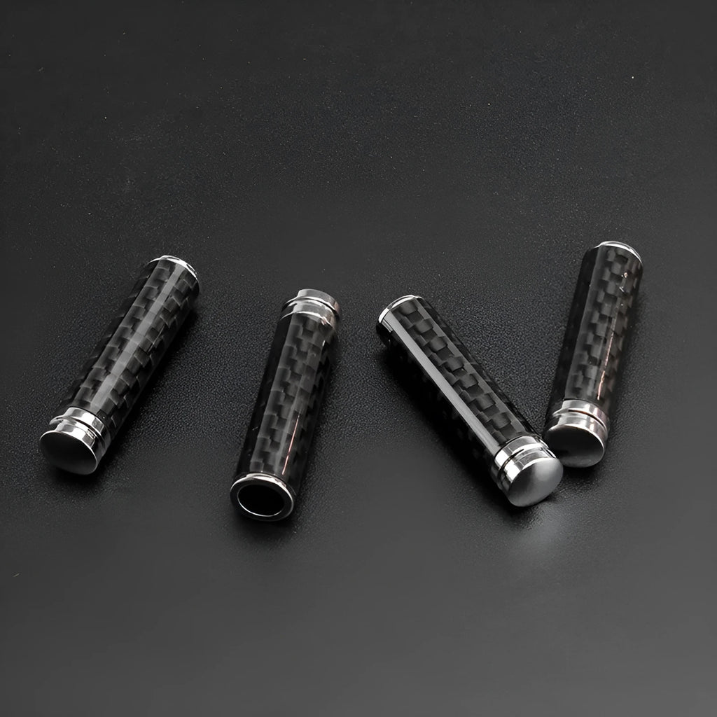 Black carbon fiber and metal universal door lift decorative cover body for car handle replacement