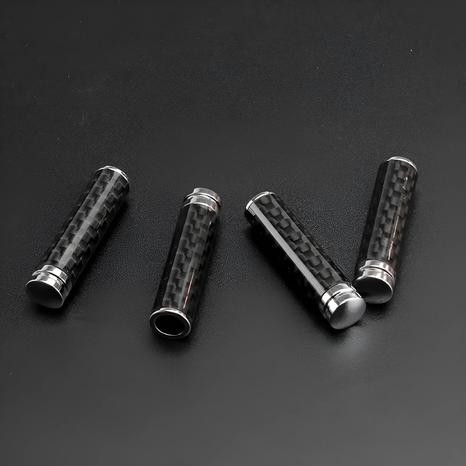 Black carbon fiber and metal universal door lift decorative cover body for car handle replacement