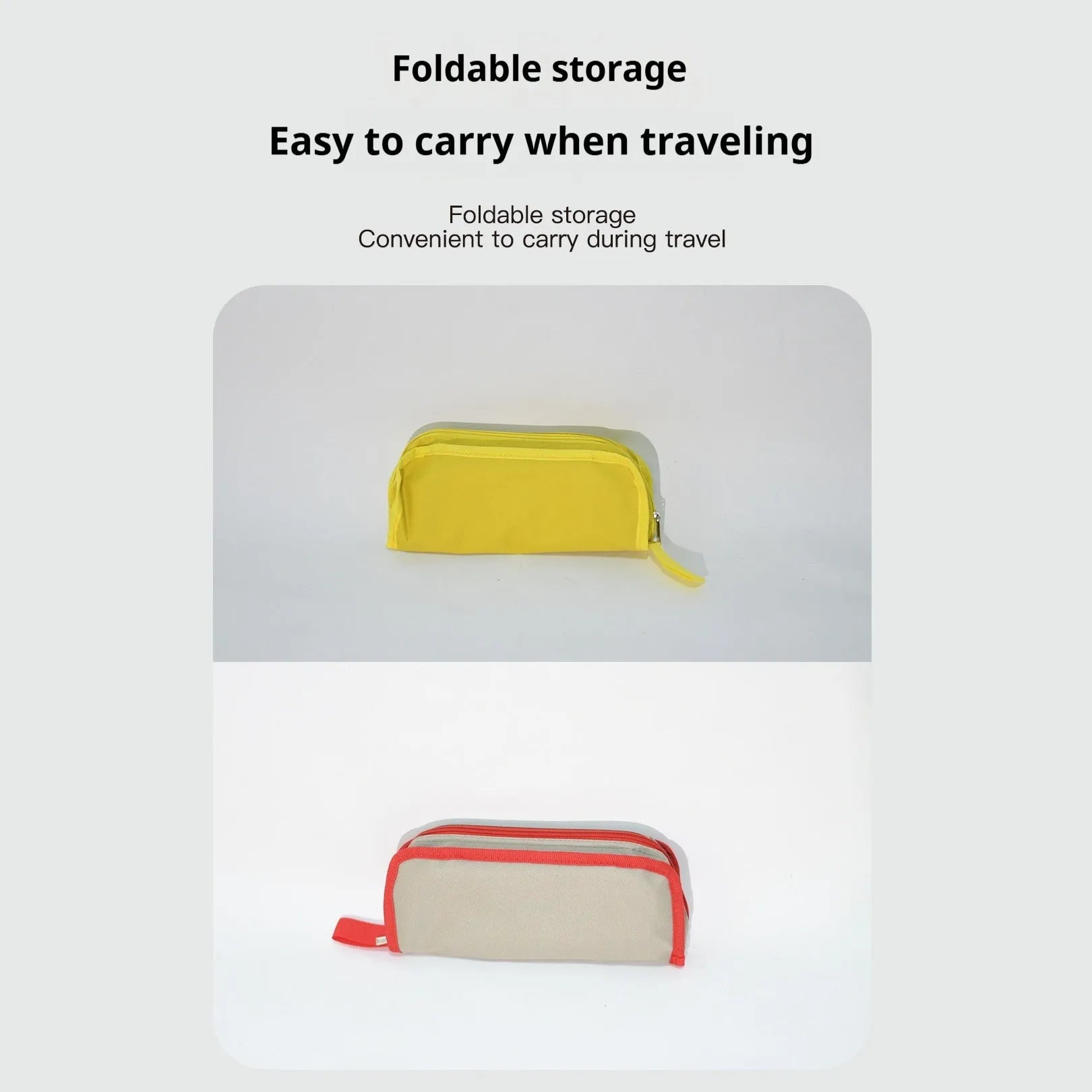 Lightweight foldable outdoor camp stool in oxford cloth, shown in a flat pencil box style.