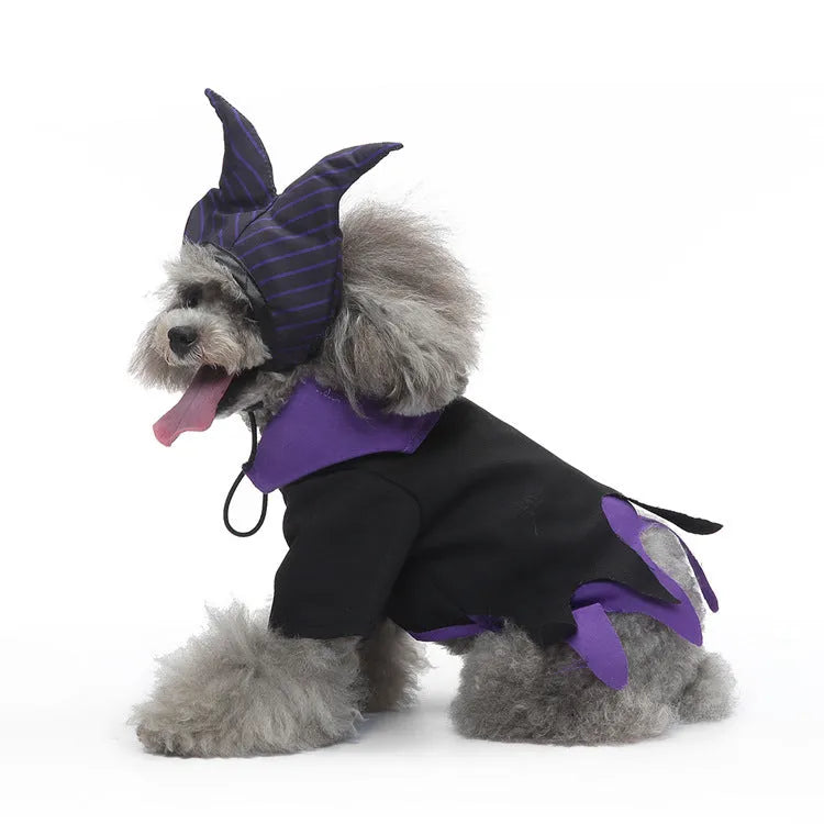 Dog butterfly wings cosplay outfit in polyester, available in sizes S M L XL and multiple colours