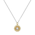 925 silver sunflower necklace for women with geometric daisy pendant on adjustable 21-50cm chain