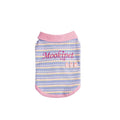 Pink purple fleece vest for a small dog or cat on a white background.