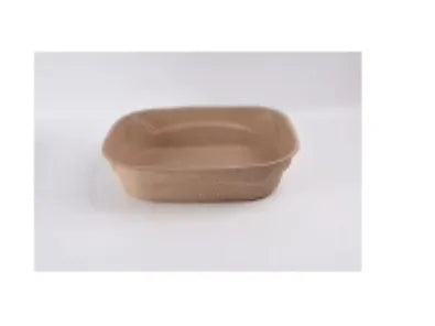 Brown disposable waterproof cat litter box with three size options for small pets.