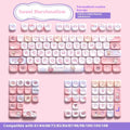 Sweet cotton candy mechanical keyboard keycap set with 112 or 120 key options