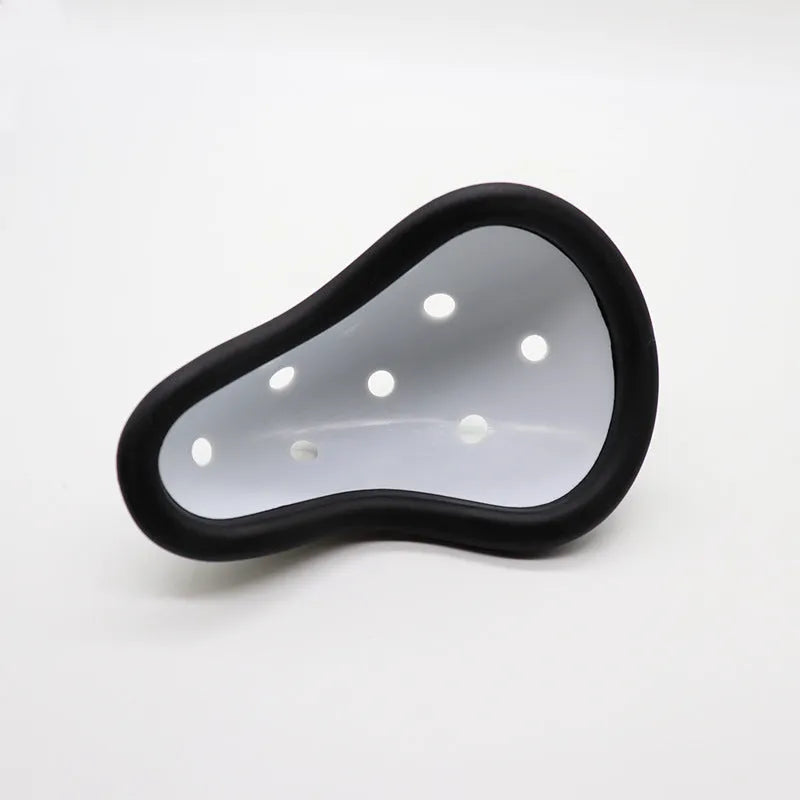 Rubber sports groin protector for adults and children, used in boxing, Sanda, hockey, and rugby.