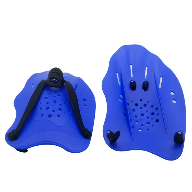Swim training hand paddles with webbed design for freestyle stroke in multiple colours and sizes
