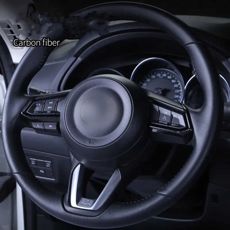 Atz aluminium alloy decorative sticker set for car steering wheel buttons and interior customisation