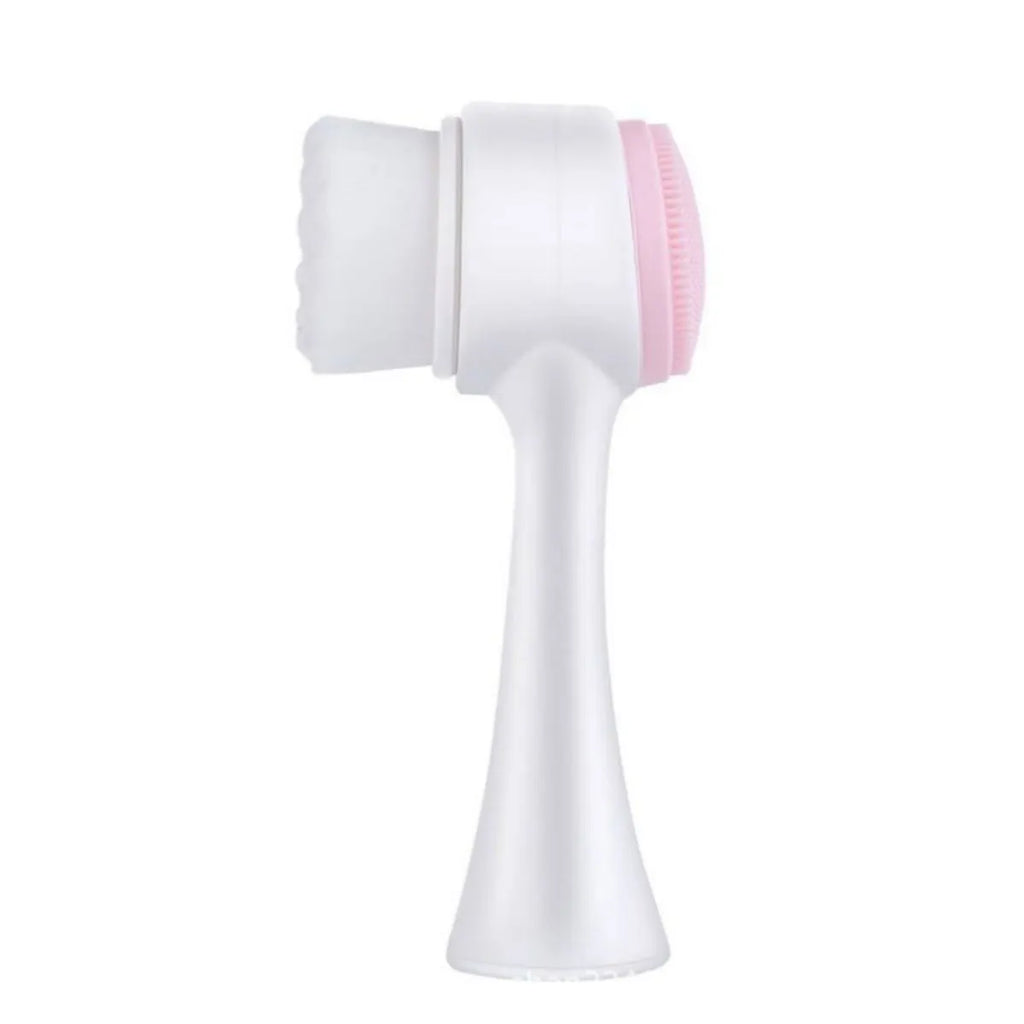 Blue pet paw brush with soft nylon bristles for grooming dogs and cats