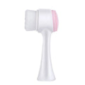 Blue pet paw brush with soft nylon bristles for grooming dogs and cats
