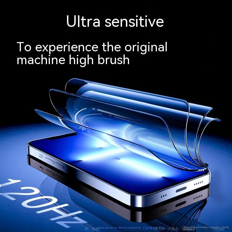 iPhone tempered glass screen protector with frosted privacy finish and full coverage design.
