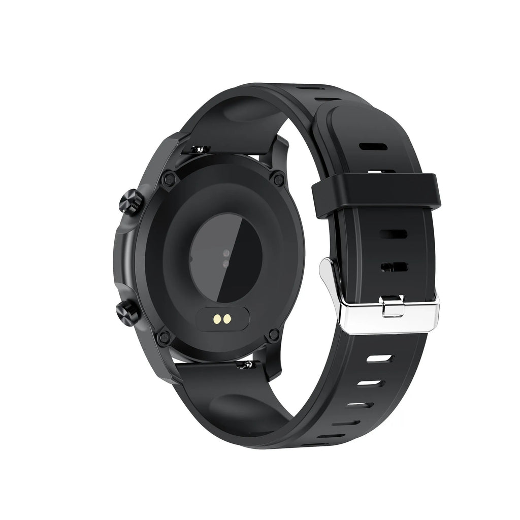 Youth2 Smart Bracelet with body temperature display on a 1.3-inch screen, zinc alloy case, on a wrist.