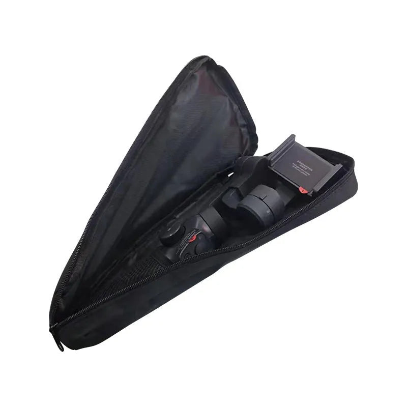 Black cloth storage bag for mobile phone stabilizer accessories with one included component