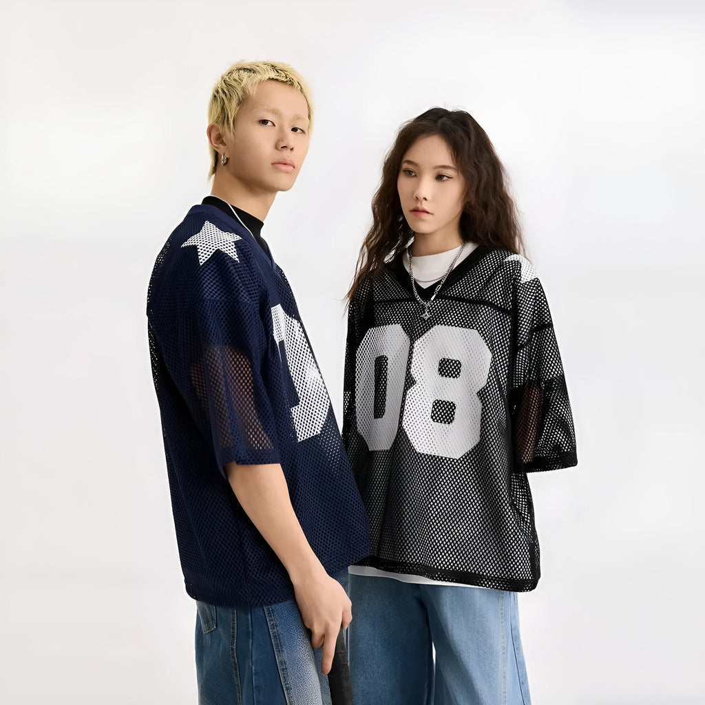 Black letters print half sleeve shirt loose pullover style casual top