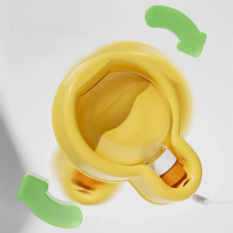 Green orange or yellow 2-in-1 leak-proof dog travel water bottle and bowl for outdoor use.