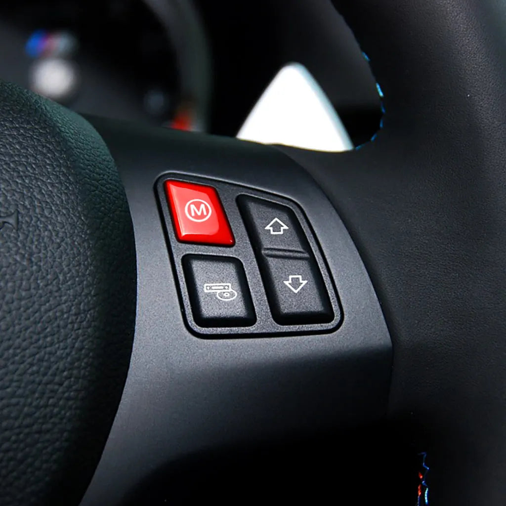 BMW steering wheel M1 M2 mode buttons in red and blue options with ABS plastic construction
