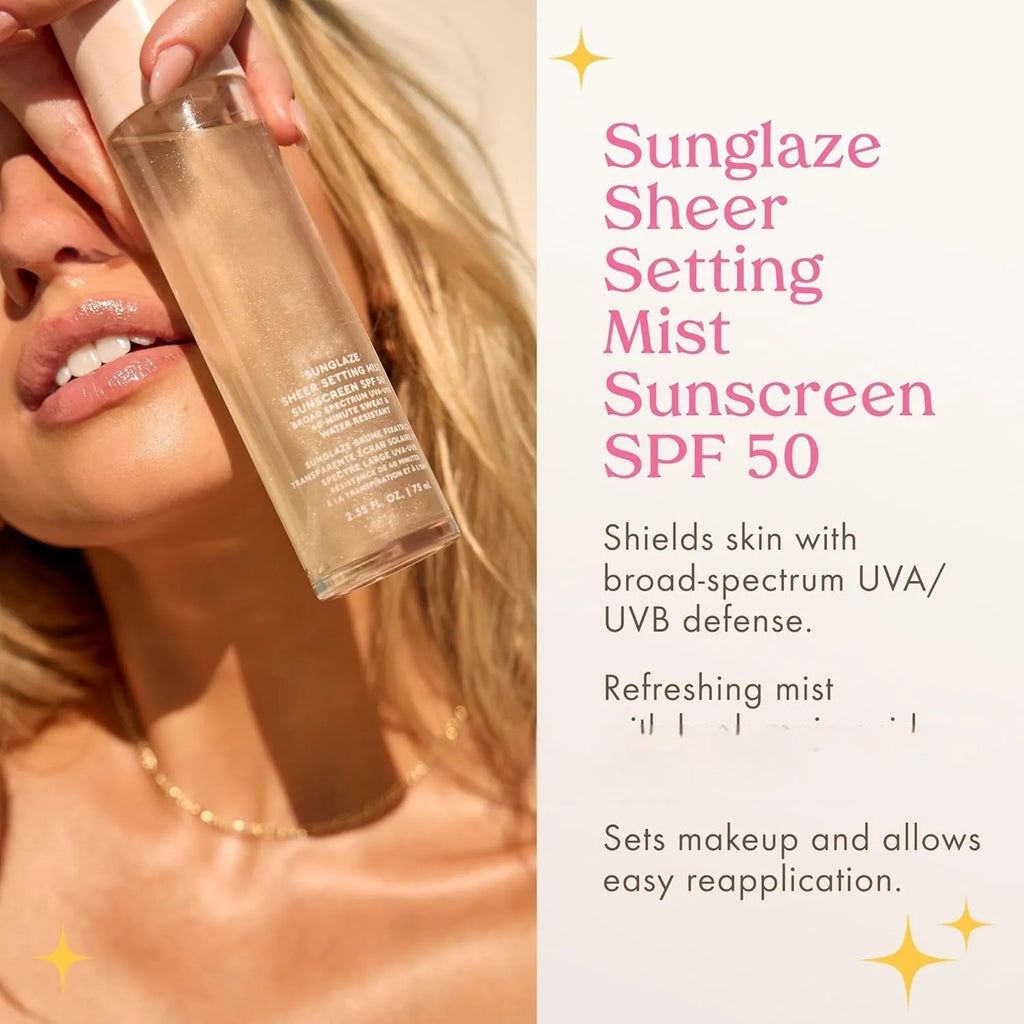 75ml makeup moisturising and nourishing spray bottle in hand.