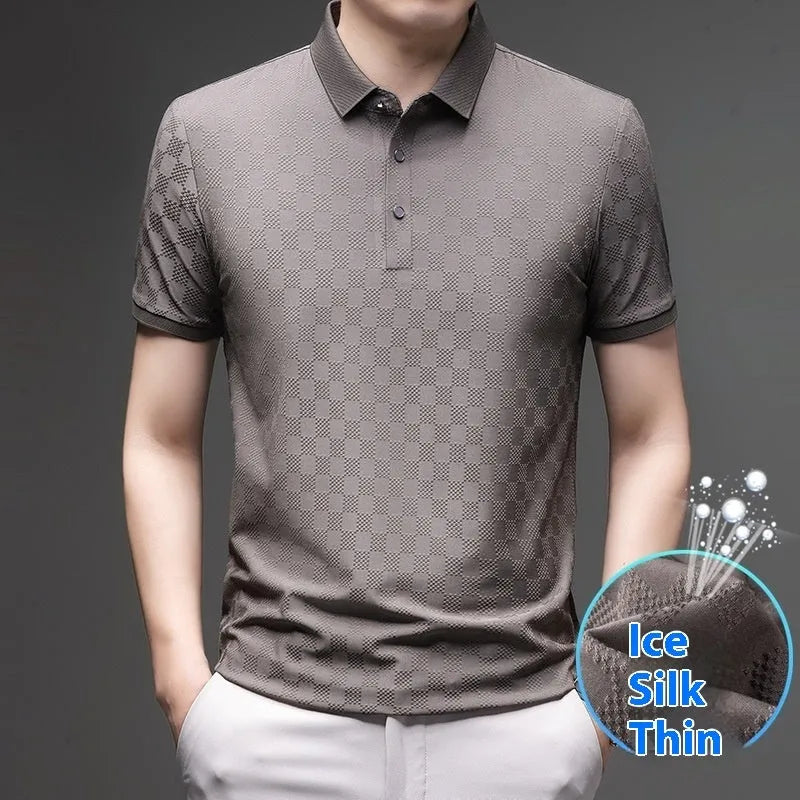 Rhombus brand thin short sleeve T-shirt in black with a slit detail on the front.