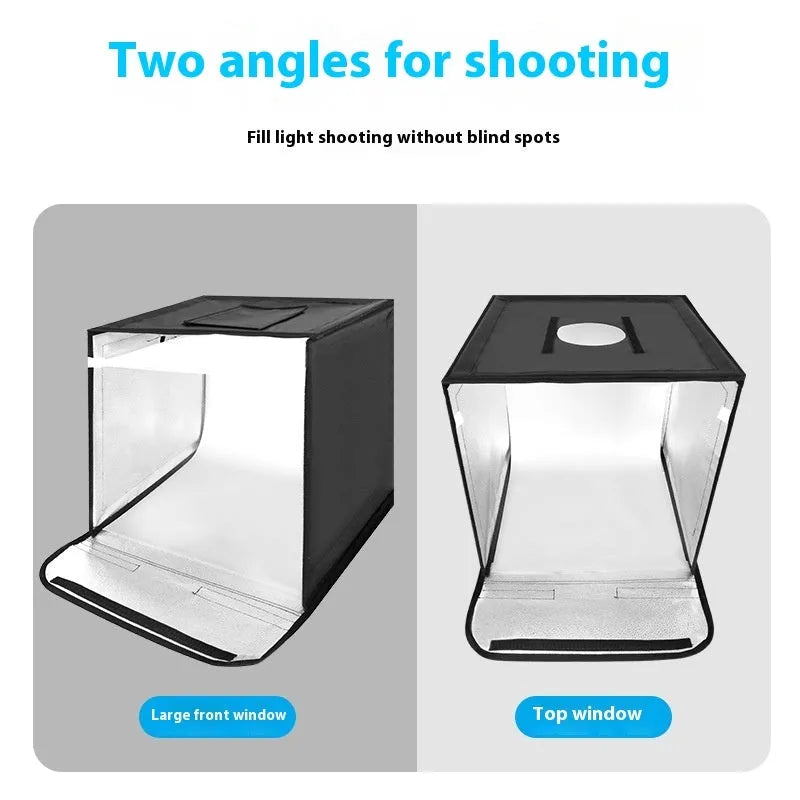 50cm studio photo light box with USB plug and folding three-colour temperature light board