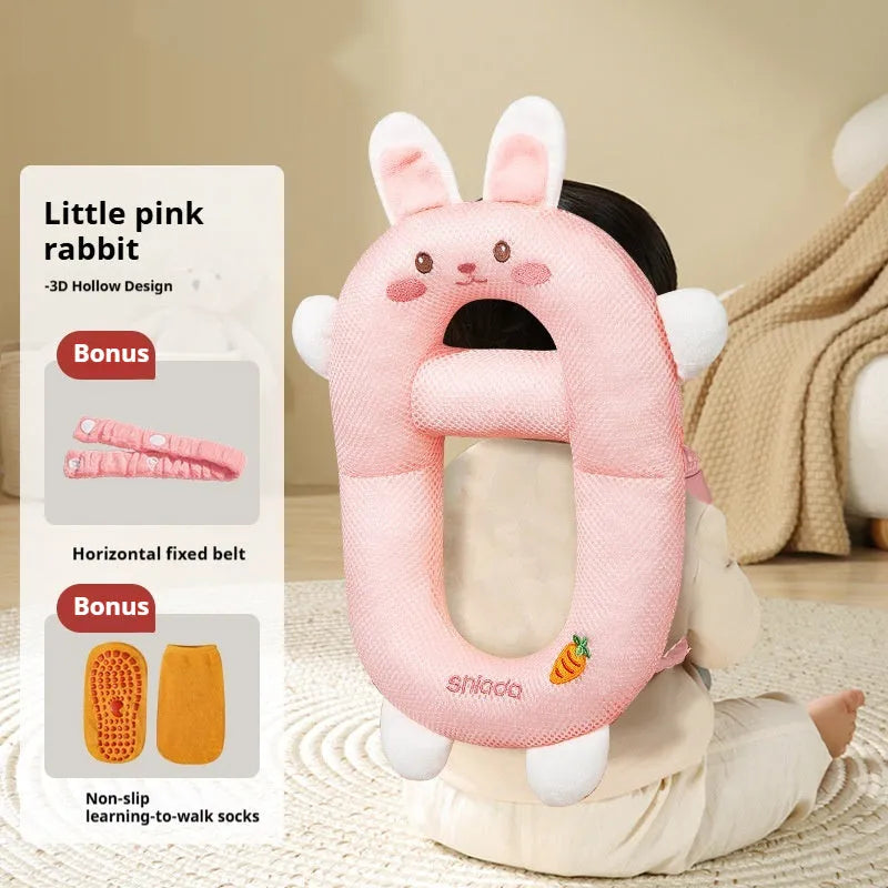 Cartoon baby anti-collision pillow in Little Dinosaur design for toddler fall protection.