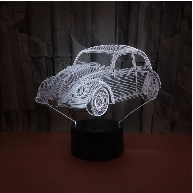 Modern touch control LED table lamp with acrylic shade on a black square base