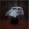 Modern touch control LED table lamp with acrylic shade on a black square base