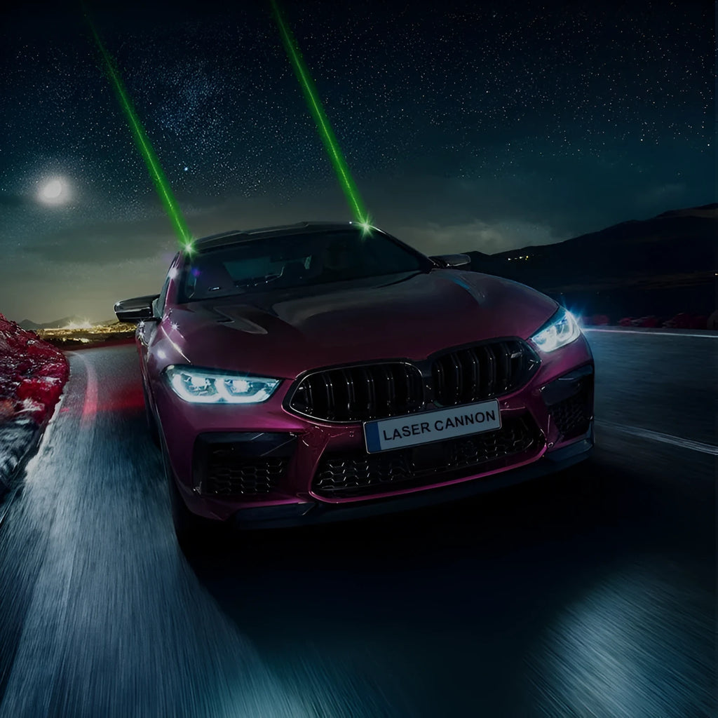 Car strobe light with remote control for vehicle visibility in poor weather