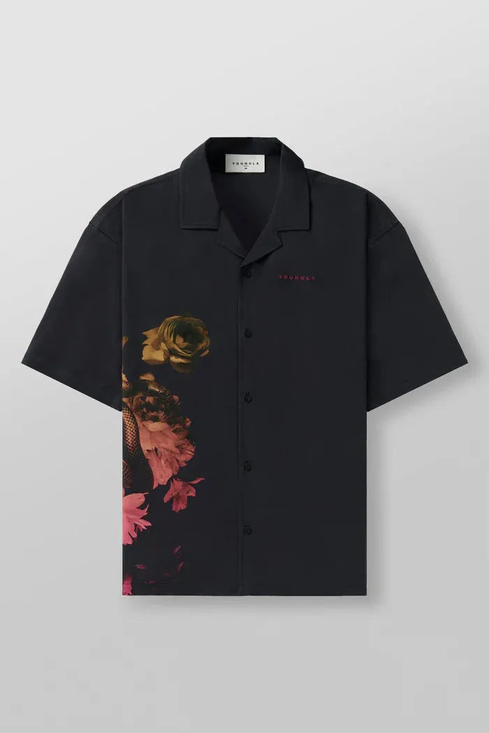 Printed casual loose short sleeves top with floral pattern in multiple colour options