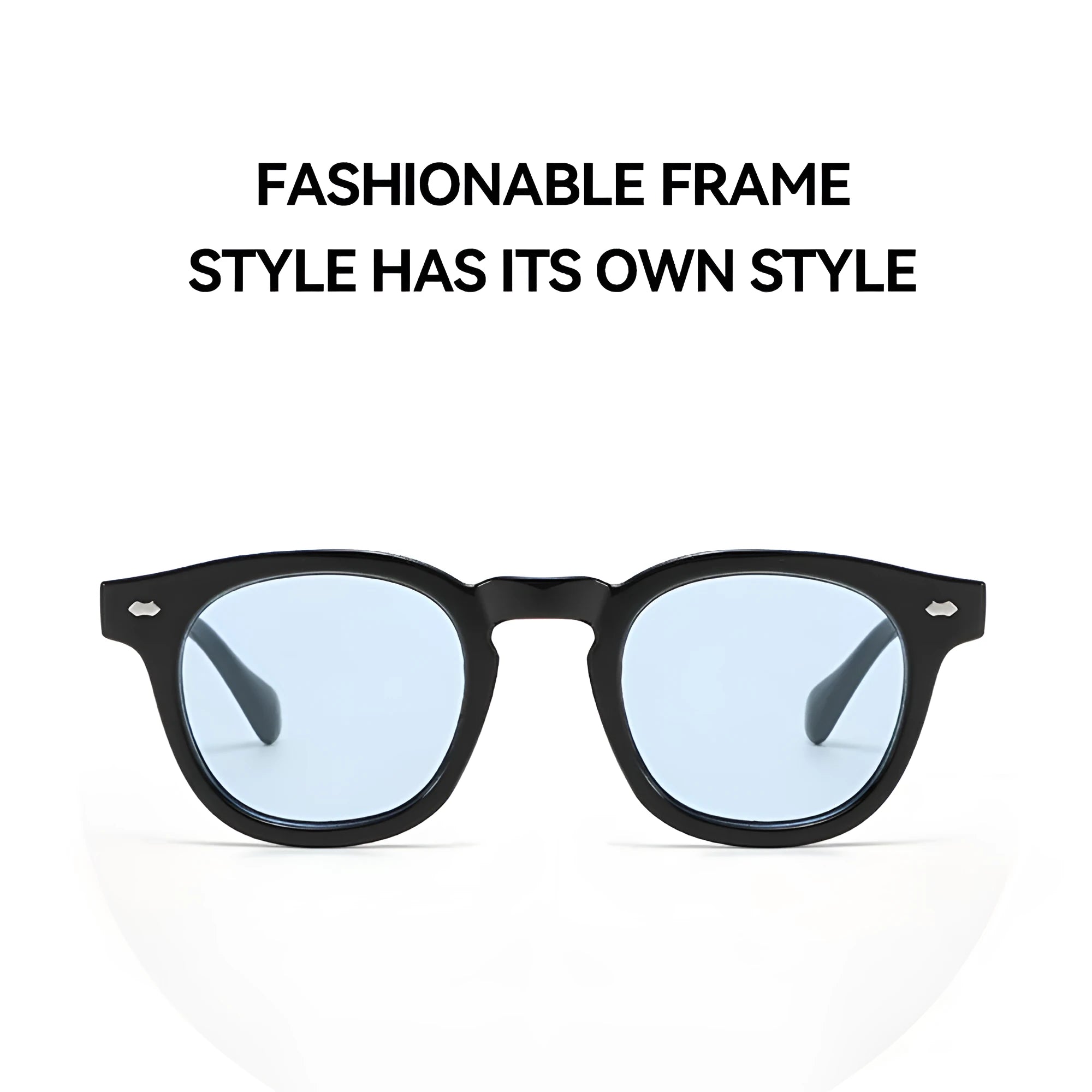 Round rim plastic sunglasses with simple retro design in multiple frame colour options