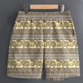 Men's casual outdoor shorts in various patterns including stripe and plaid, sizes S to 5XL