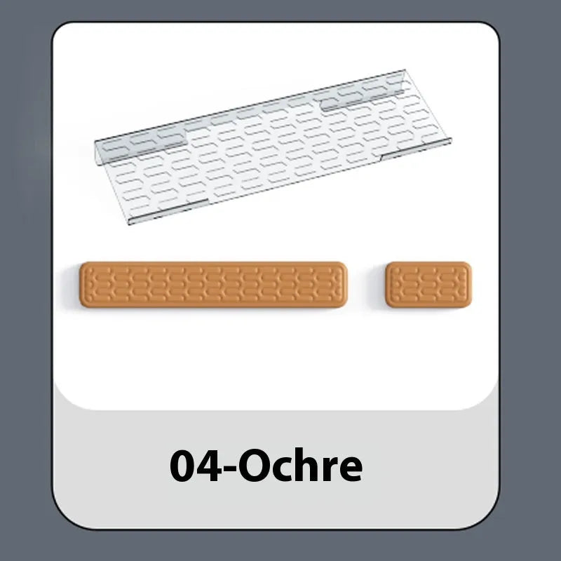 Double-sided keyboard and mouse pad with memory foam wrist support in various colours