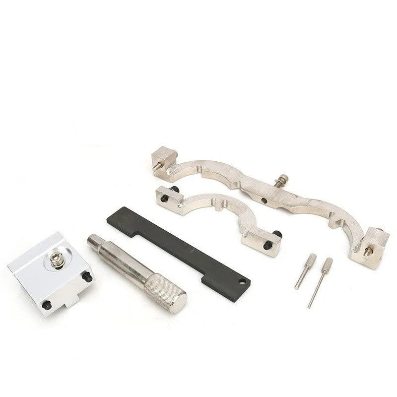 Red chrome-vanadium steel timing tool set for Opel 1.4L LUJ engine repair with seven pieces