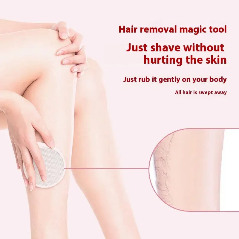 Nano glass epilator and foot grinder 2-in-1 device in plastic construction for body hair removal and foot care.