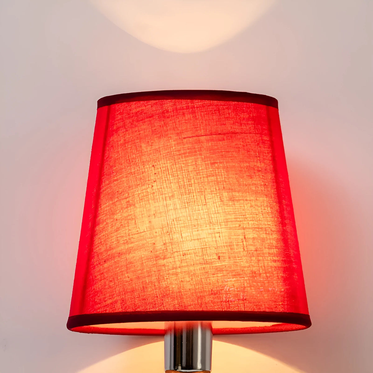 Modern minimalist fabric lampshade showing horizontal paste construction in multiple colour options