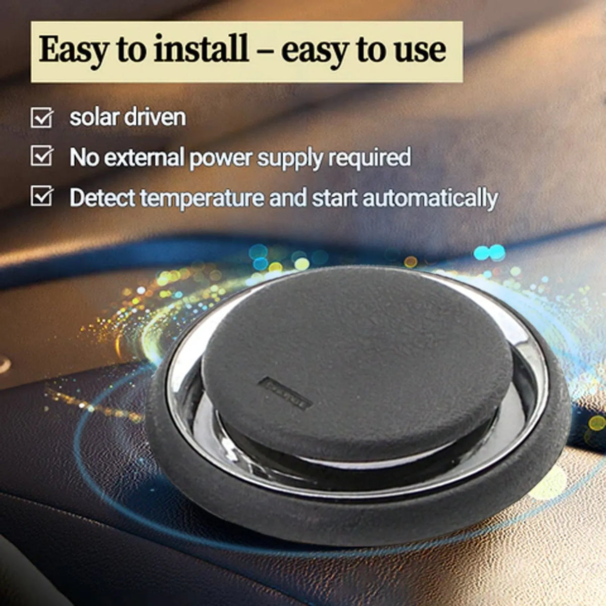 Black handheld car de-icing instrument for melting snow on windscreens.