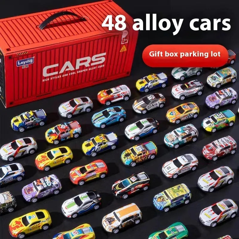 Children's alloy warrior toy car set with metal cars, 37x14.5x14.5cm, plastic construction, ages 7-14
