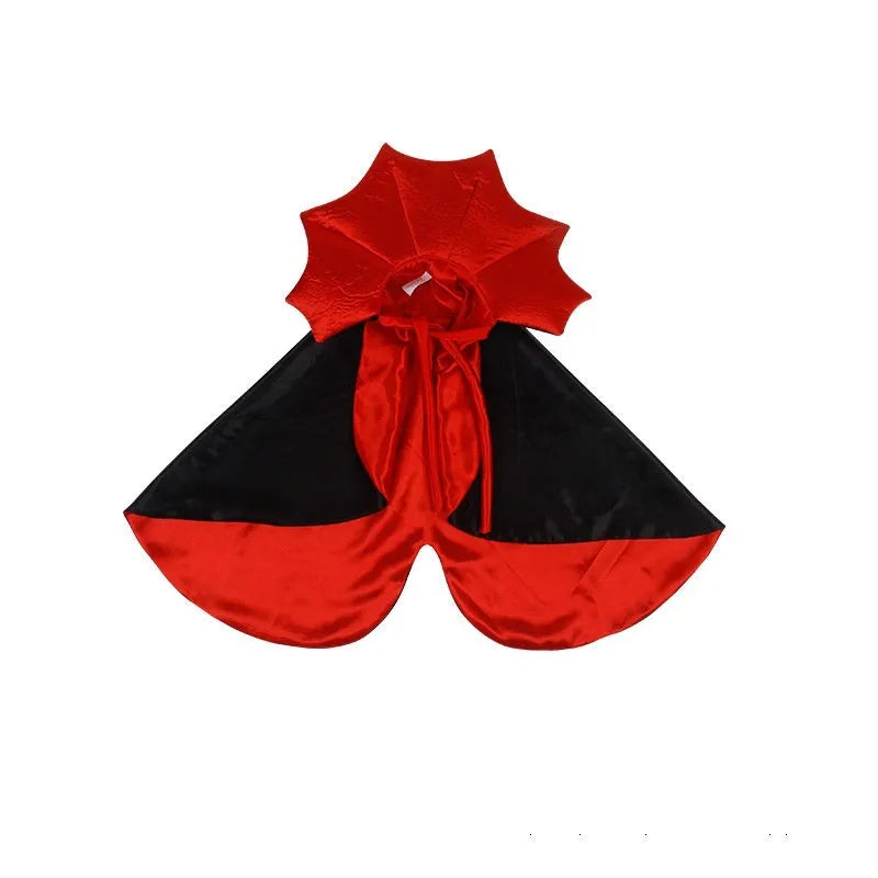 Black and red Halloween costume for pet cats and dogs with European American styling