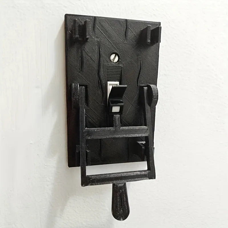 Retro style single-gang mechanical electrical switch panel for exposed wall mounting