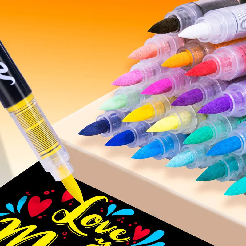 Set of acrylic marker pens for painting and graffiti art in multiple colour options