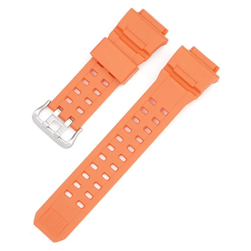 TPU camouflage rubber watchband strap with silver buckle fastening for wristwatch replacement