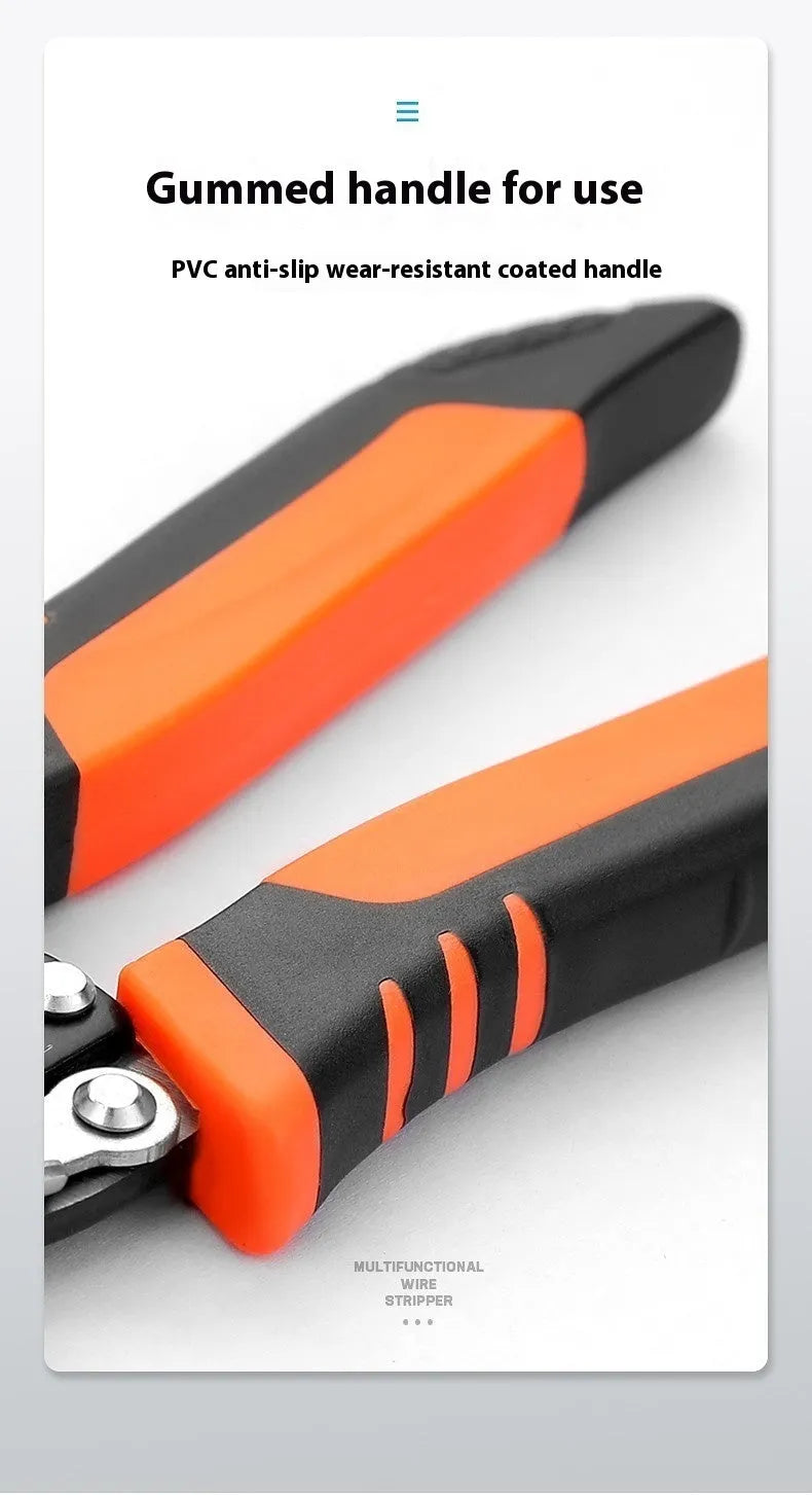 Fully automatic wire stripping pliers with high carbon steel blades weighing 0.361kg