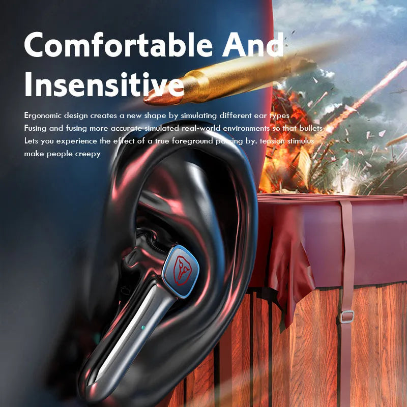 Wireless Bluetooth gaming headset with motion noise reduction in picture colour