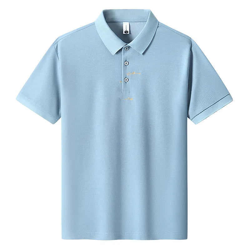 Men's casual cotton t-shirt in loose fit with short sleeves and letter pattern