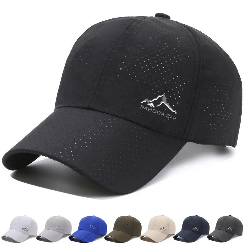 Adjustable Korean-style polyester baseball cap in Army Green colour on a white background.