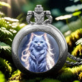 Colour pattern pocket watch with 40mm dial, 15mm zinc alloy case, medium size for men and women.