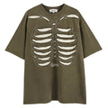 Skull graphic cotton t-shirt in black with loose fit and drop-shoulder sleeves