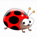 Cute cartoon ladybird automobile sticker decal made of PVC measuring 14.5cm for car window or motorcycle decoration