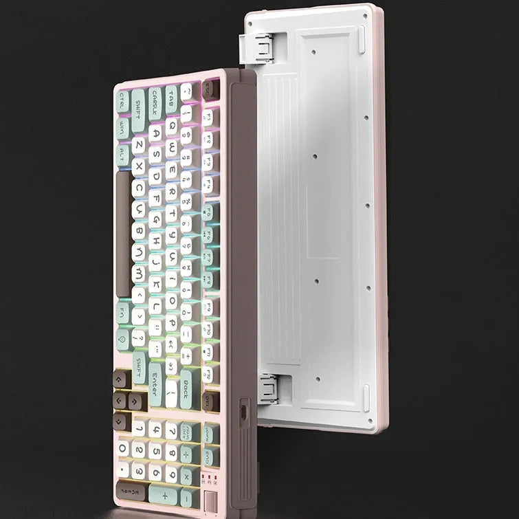 USB luminous desktop keyboard with backlit keys and long cable in one of four colour options
