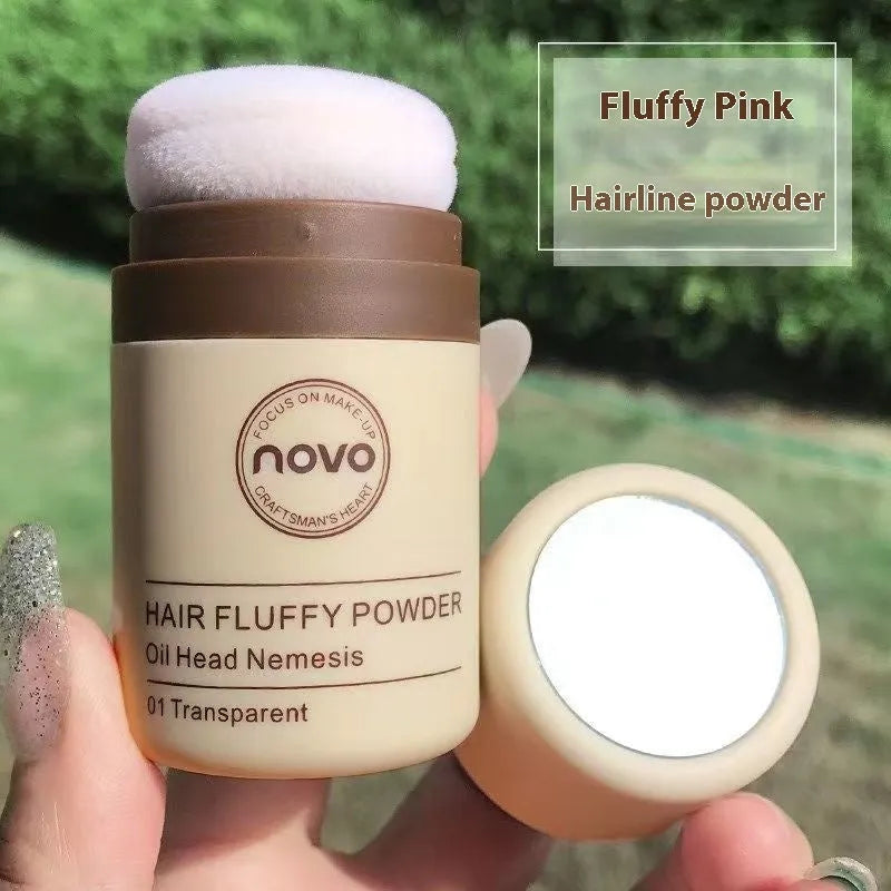 Veejaga mattifying oil control booster powder in a compact for face and bangs hairline application.