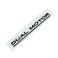 Tesla Model 3 Double Motor bumper decal sticker in ABS plastic, 19cm by 3cm.